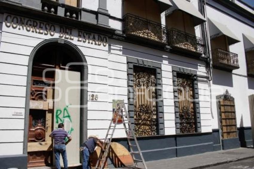 CONGRESO . BLOQUEO ACCESOS