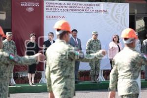 SEDENA . DESTRUCCIÓN ARMAMENTO