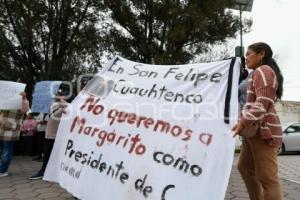 TLAXCALA . MANIFESTACIÓN POBLADORES CUAUHTENCO