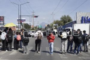 MANIFESTACIÓN . ESTUDIANTES TECNOLÓGICO DE PUEBLA 