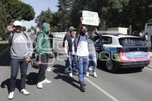MANIFESTACIÓN . ESTUDIANTES TECNOLÓGICO DE PUEBLA 