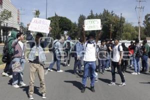 MANIFESTACIÓN . ESTUDIANTES TECNOLÓGICO DE PUEBLA 