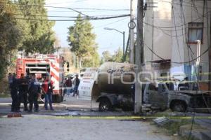 TLAXCALA . INCENDIO PIPA