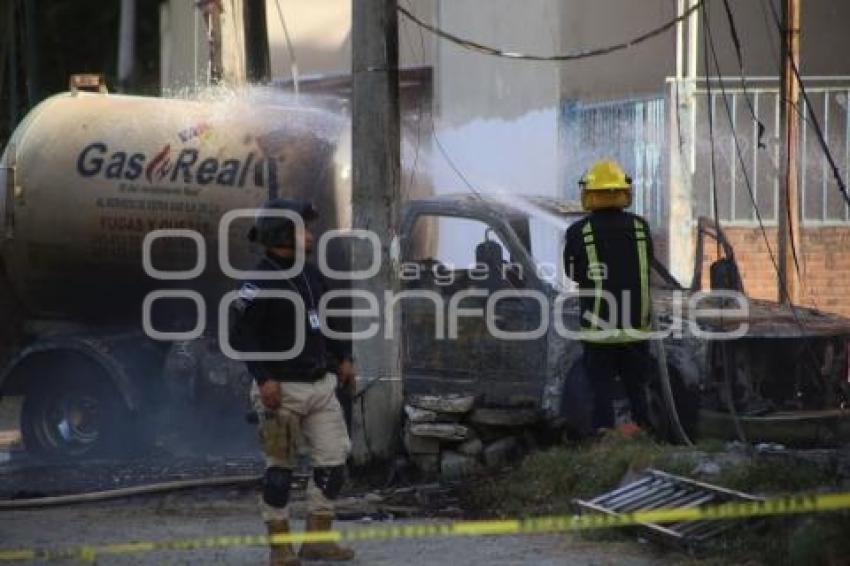 TLAXCALA . INCENDIO PIPA