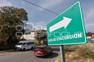 XALITZINTLA . RUTAS DE EVACUACIÓN