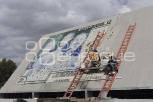 DISTRIBUIDOR VIAL EJÉRCITO DE ORIENTE . MOSAICO MONUMENTAL