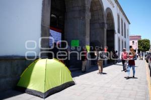 TLAXCALA . PLANTÓN DE TRABAJADORES