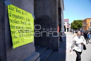 TLAXCALA . PLANTÓN DE TRABAJADORES