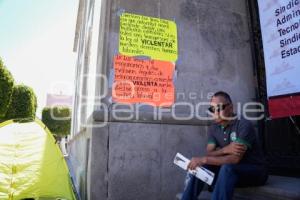 TLAXCALA . PLANTÓN DE TRABAJADORES