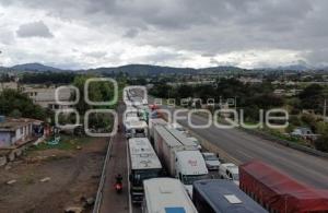 BLOQUEO AUTOPISTA MÉXICO-PUEBLA