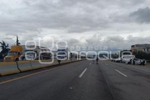 BLOQUEO AUTOPISTA MÉXICO-PUEBLA