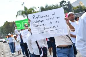 TLAXCALA . MANIFESTACIÓN DE DOCENTES