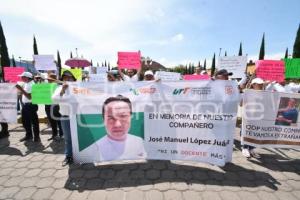 TLAXCALA . MANIFESTACIÓN DE DOCENTES