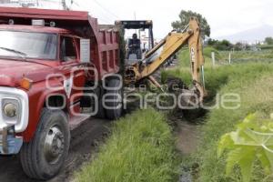 SAN ANDRÉS CHOLULA. DESAZOLVE DE ZANJAS