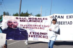 TLAXCALA . MANIFESTACIÓN SAN PEDRO TLALCUAPAN
