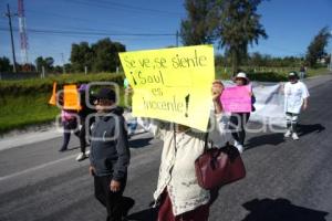 TLAXCALA . MANIFESTACIÓN SAN PEDRO TLALCUAPAN