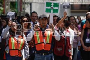 SIMULACRO NACIONAL . ZÓCALO