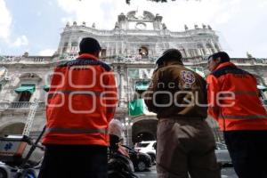 SIMULACRO NACIONAL . ZÓCALO