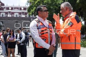 SIMULACRO NACIONAL . ZÓCALO