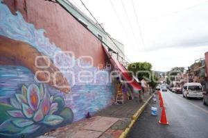 TLAXCALA . MURAL POR EL AGUA