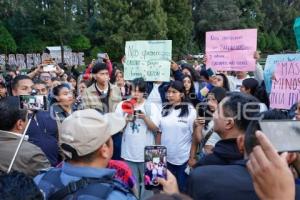 MANIFESTACIÓN . ESTUDIANTES TECNOLÓGICO DE TEXMELUCAN