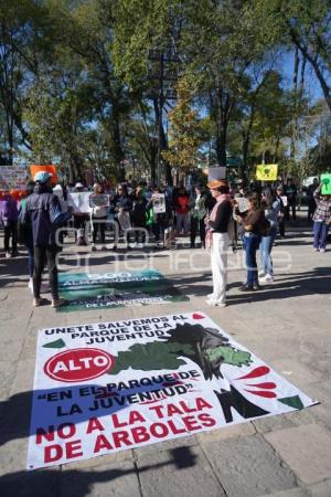 TLAXCALA . PROTESTA PARQUE DE LA JUVENTUD