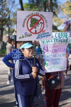 TLAXCALA . PROTESTA PARQUE DE LA JUVENTUD