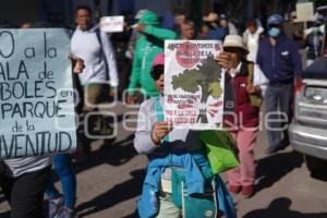 TLAXCALA . PROTESTA PARQUE DE LA JUVENTUD