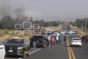 BLOQUEO AUTOPISTA PUEBLA - TLAXCALA