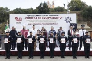 SAN PEDRO CHOLULA . ENTREGA DE EQUIPAMIENTO