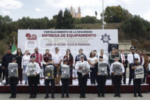 SAN PEDRO CHOLULA . ENTREGA DE EQUIPAMIENTO
