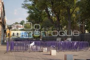 TLAXCALA . COLOCACIÓN DE VALLAS 8M