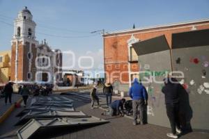 TLAXCALA . COLOCACIÓN DE VALLAS 8M