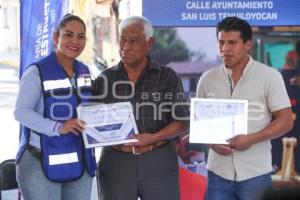 SAN ANDRÉS CHOLULA . ENTREGA DE OBRA